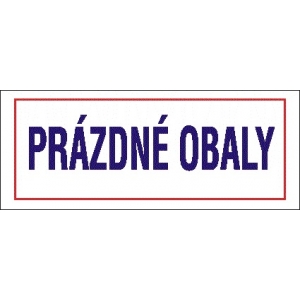 PRÁZDNÉ OBALY